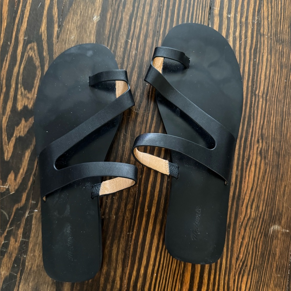 Black Strappy Sandals by Madewell, size 10